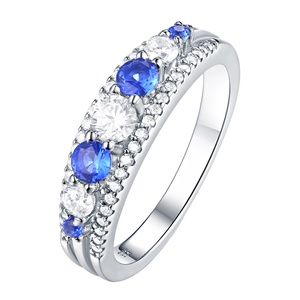 Jewelry - 925 silver wedding band promise Bridal Pave Ring Jewelry - 925 silver wedding band promise Bridal Pave Ring